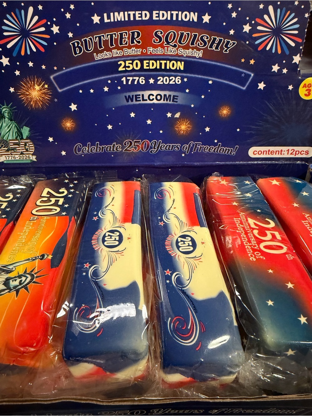 Limited Edition Butter Squishy 250 Edition Patriotic